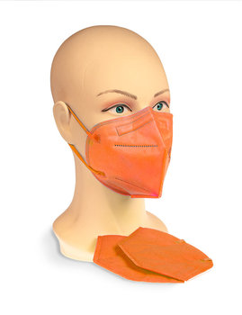 FFP2 Maske, orange, Gr. L